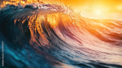 Fototapeta Naklejka Na Ścianę i Meble -  Ocean Wave Close Up