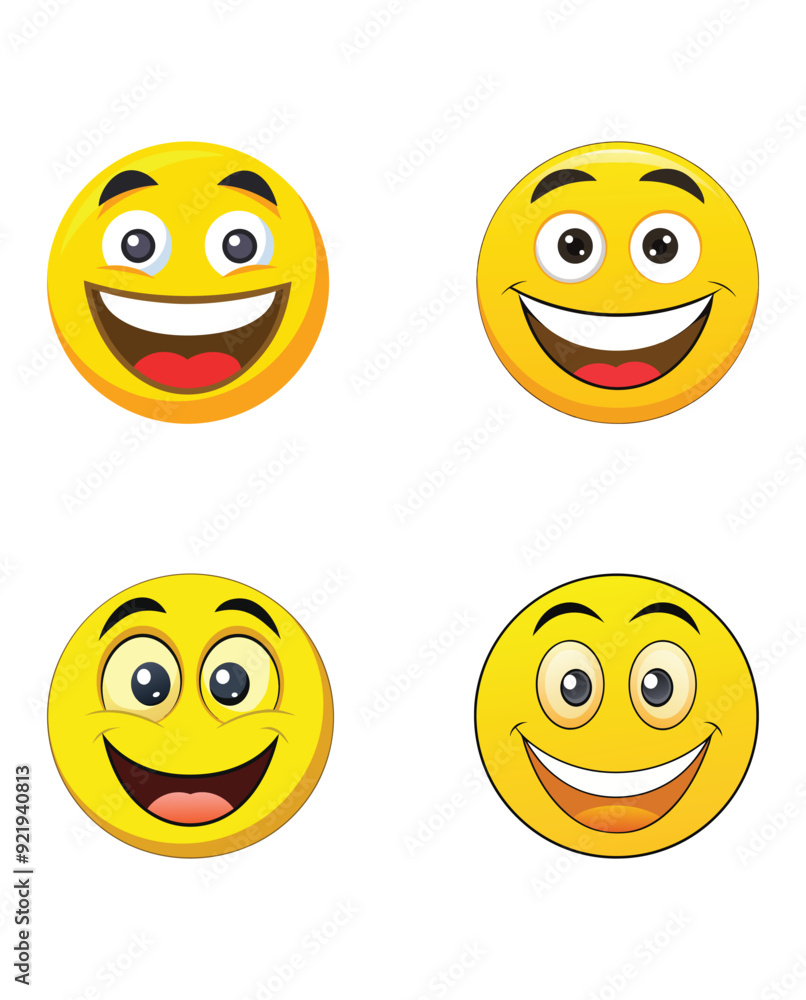 Happy emoji vector illustration Happy emoji vector illustration