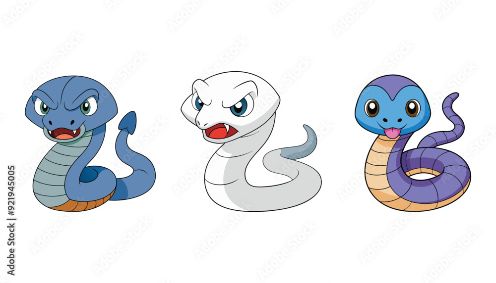 Snake cartoon character illustration Snake cartoon character illustration