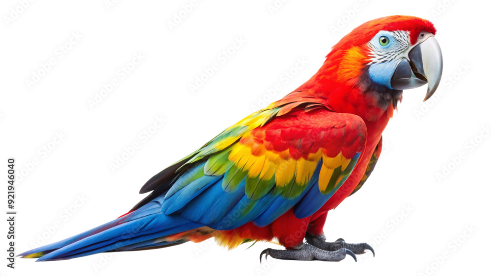 Fototapeta premium macaw-full-body-white-background-