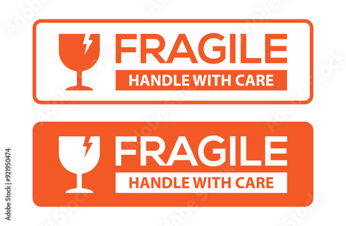 Fragile handle with care symbol vector illustration.