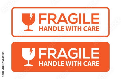 Fragile handle with care symbol vector illustration.