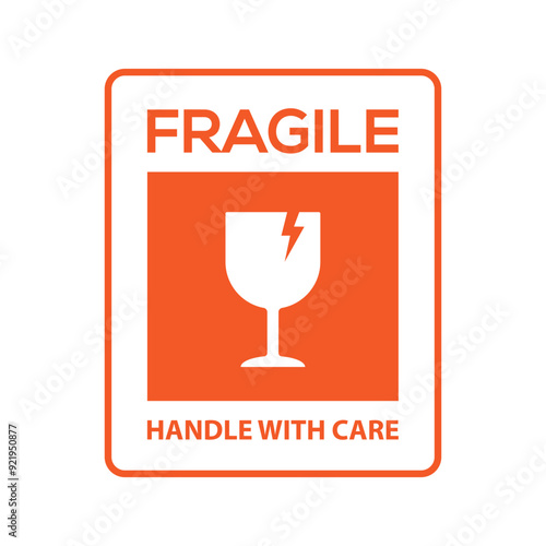 Fragile handle with care symbol vector illustration.