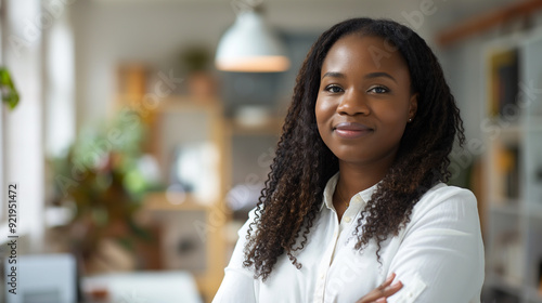 Beautiful business woman at work  photo