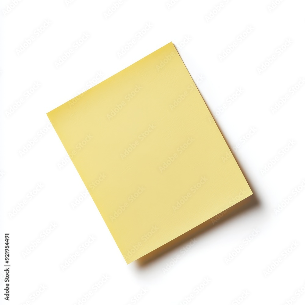 A vibrant yellow sticky note isolated on a white background, perfect for reminders and organization. A vibrant yellow sticky note isolated on a white background, perfect for reminders and organization.