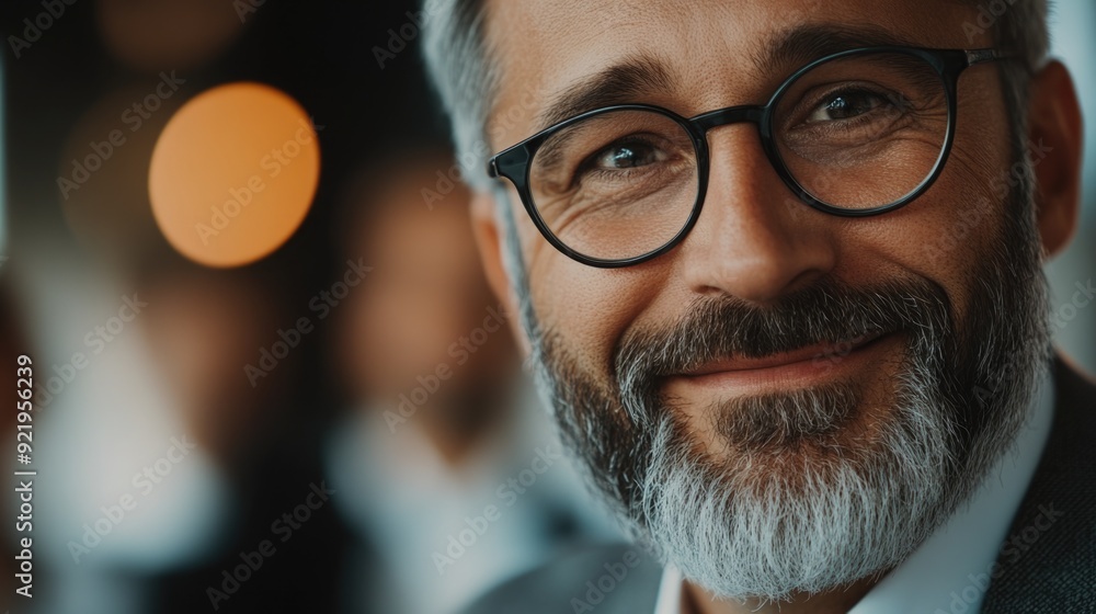 Man with glasses and beard Man with glasses and beard