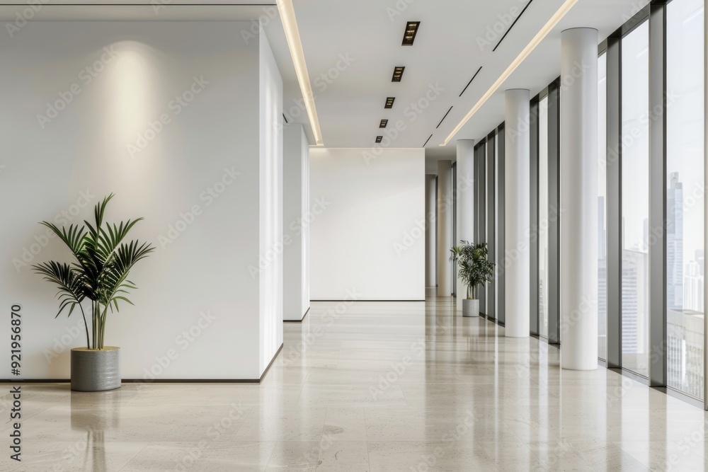 Obraz premium Lobby architecture building corridor.