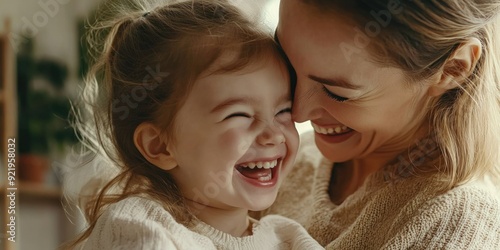 Woman Holding Little Girl