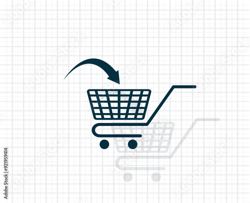 Vector dark color icon with shadow on light checkered background