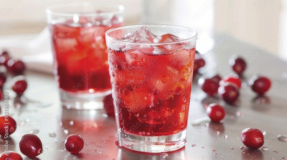 glass of red currant juice glass of red currant juice