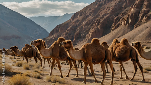 Camel on mountain 