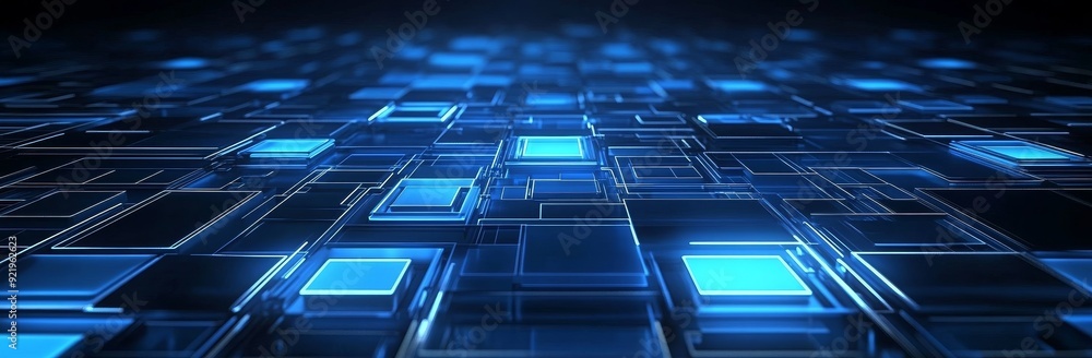 Obraz premium Stock background with a blue dark technology style, light white and dark navy.