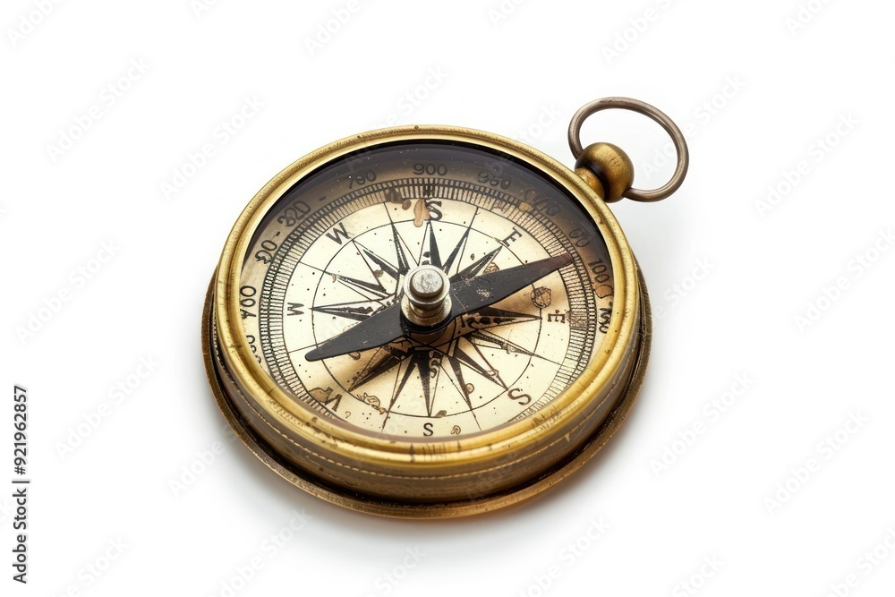 Compass locket white background accessories. Compass locket white background accessories.
