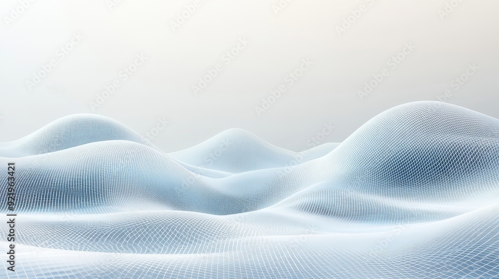 Colorful abstract white and gray pattern with geometric round shapes on a black and white stripes background.