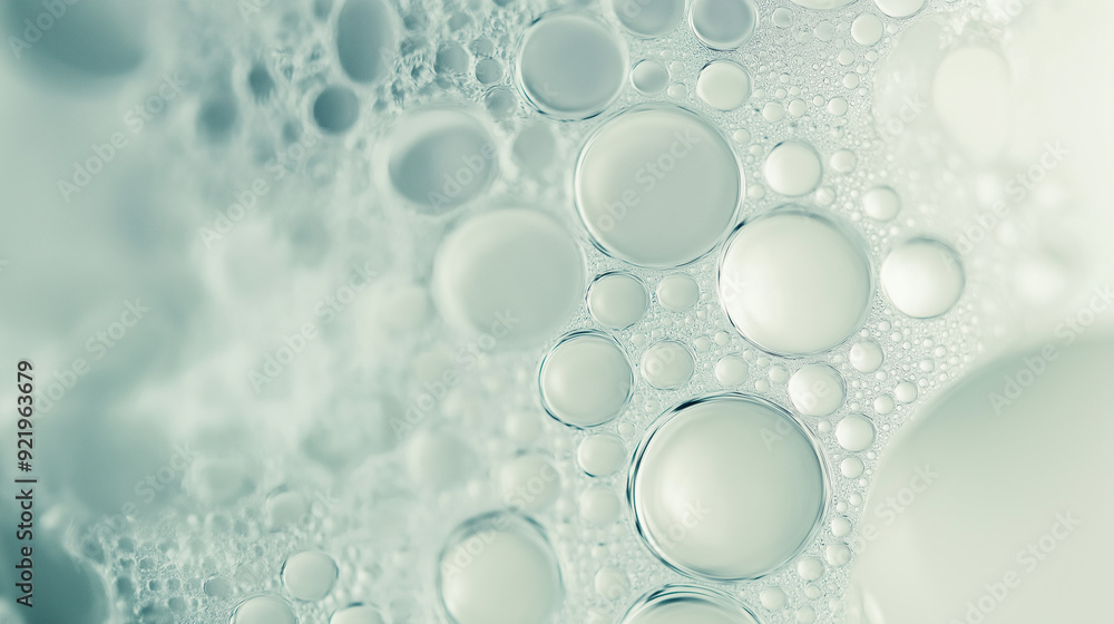 Close-up of abstract bubbles in a light greenish hue. Close-up of abstract bubbles in a light greenish hue.