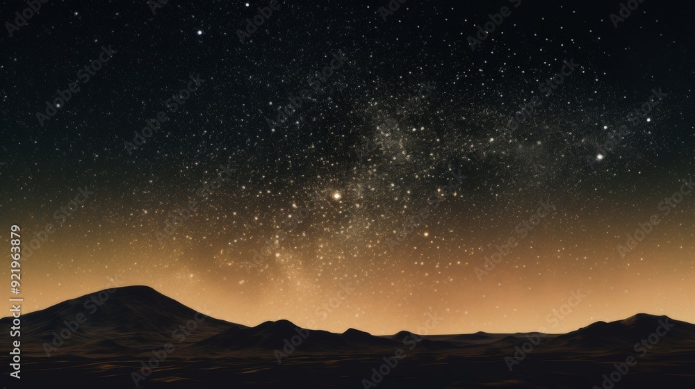 Silent Horizon. A Desert Night in Minimalist Starlight Silent Horizon. A Desert Night in Minimalist Starlight