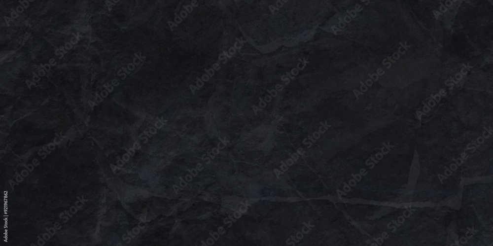 Fototapeta premium Abstract dark black and stone grungy wall backdrop texture background. Blank black concrete texture surface background. dark texture chalk board and black board background.