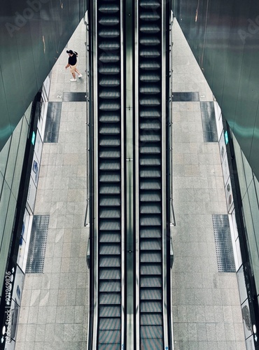 Canvas Print escalator in the subway station