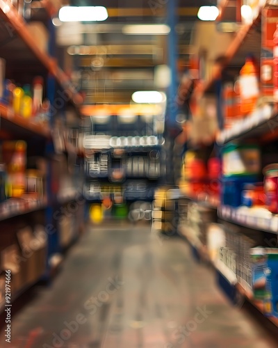 Wallpaper Mural Blurred building material store background Torontodigital.ca