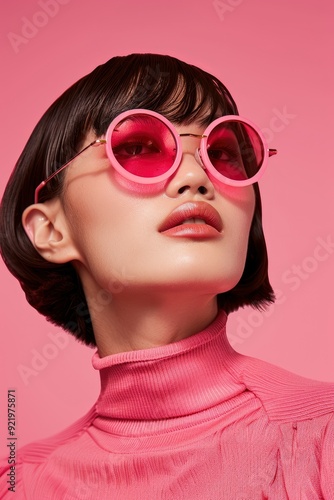 Wallpaper Mural Close-Up Of A Beautiful Asian Female Model In Stylish Sunglasses Torontodigital.ca