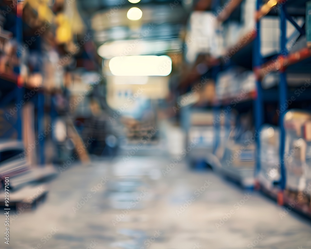 Obraz premium Blurred building material store background