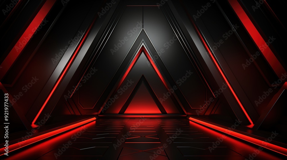 Abstract red glowing lines on a dark background. Abstract red glowing lines on a dark background.