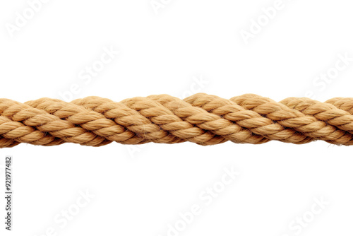 Natural Twisted Rope Resting on a Rustic Surface, Evoking Timeless Craftsmanship and Utility in a Tranquil Setting on White or PNG Transparent Background.