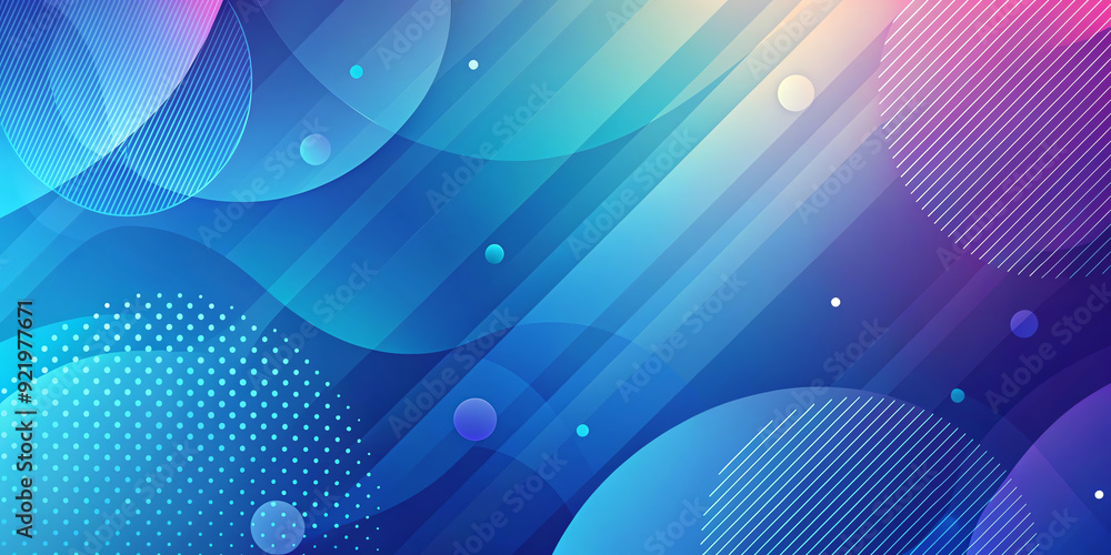 Futuristic blue wave pattern backdrop with light circles Futuristic blue wave pattern backdrop with light circles