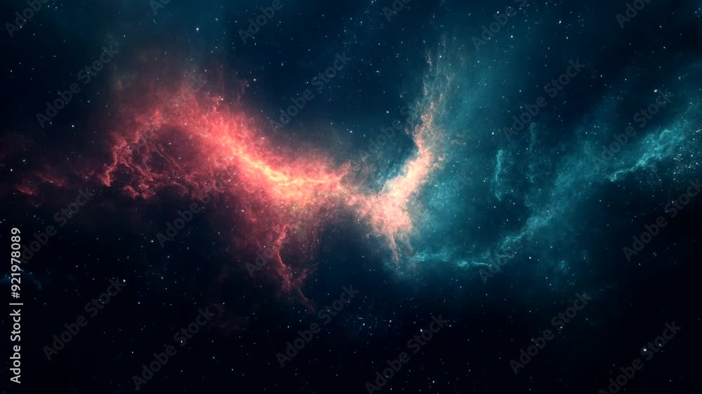 Bright fiery explosion merging into deep cosmic colors. Space energy concept. Seamless looping time-lapse video background. Bright fiery explosion merging into deep cosmic colors. Space energy concept. Seamless looping time-lapse video background.