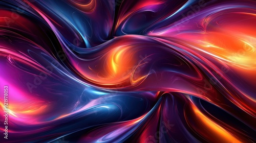 Vibrant Swirling Patterns of Harmony - Abstract Music Background with Fluid Shapes and Rhythmic Colors