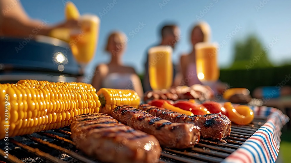 Grilling Food With Friends. Grilling Food With Friends.