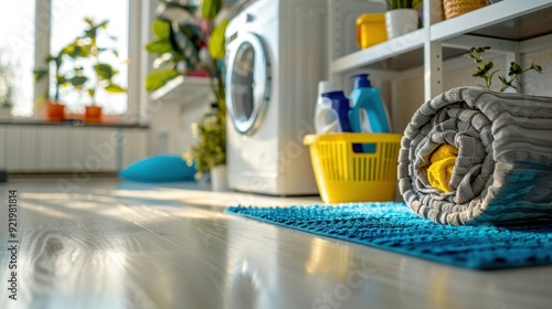 Household Chores: Essential daily duties such as cleaning, laundry, and tidying up, required to keep the home in good order and functioning smoothly.
 photo