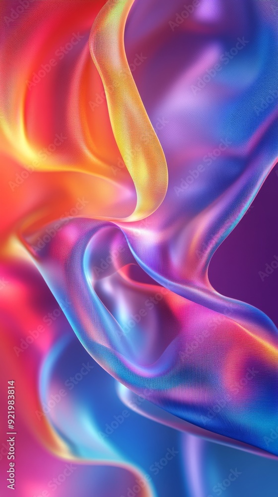 Naklejka premium Abstract colorful fluid background flowing in a wave pattern