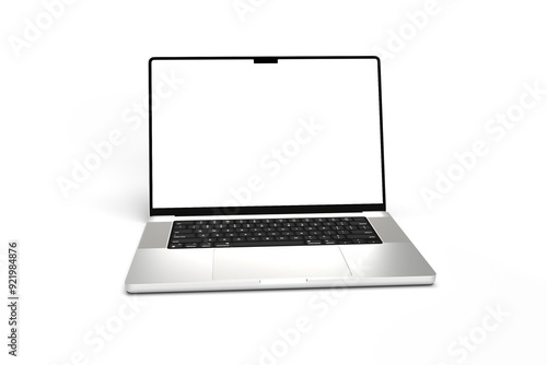 Laptop mockup isolated on white
