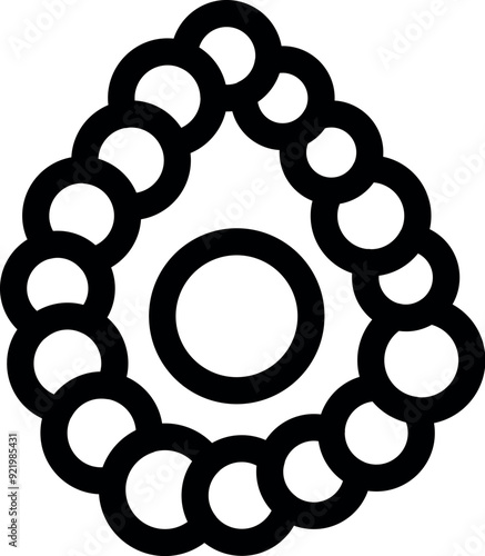 Simple line art illustration of a virus spore spreading contagious infection through the air