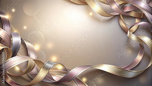 Elegant background with chromic ribbons, background, chromic, ribbons, shiny, metallic, silver, decoration, design photo