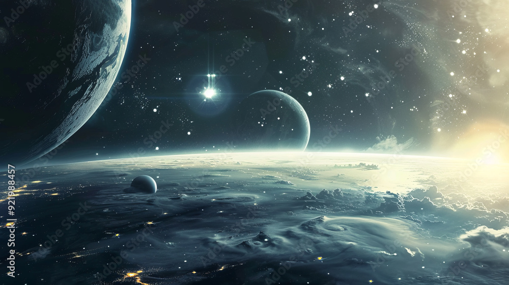 illustrations of science fiction in space illustrations of science fiction in space