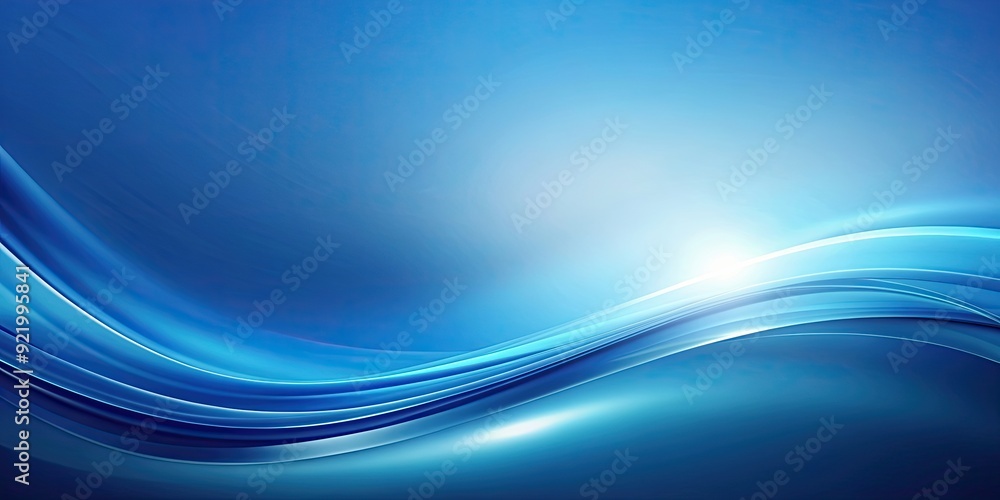 Naklejka premium Abstract blue background with smooth gradient design, blue, abstract, background, texture, gradient, smooth, design, digital