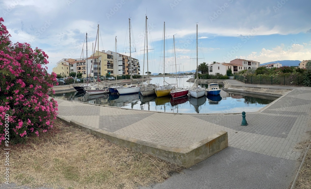 Fototapeta premium view of the port of marseille country
