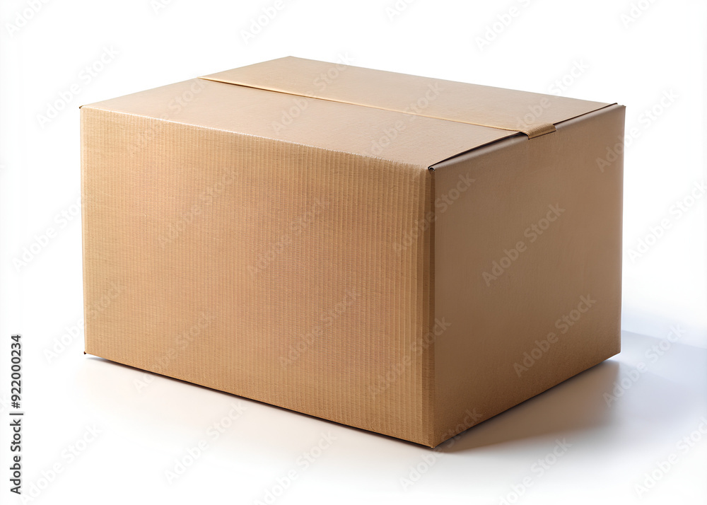 Cardboard Carton Box Mockup on isolate white background Cardboard Carton Box Mockup on isolate white background
