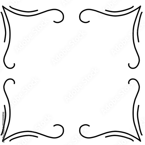 Hand drawn frames. Isolated on white background.