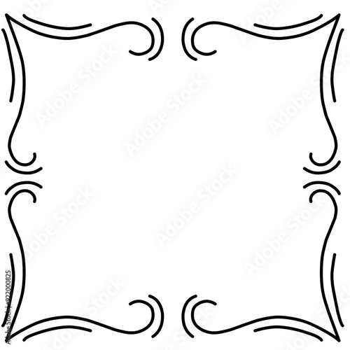 Hand drawn frames. Isolated on white background.
