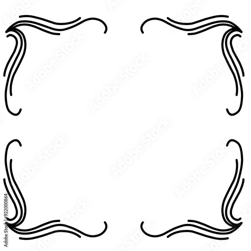 Hand drawn frames. Isolated on white background.