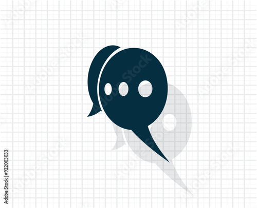 Vector dark color icon with shadow on light checkered background
