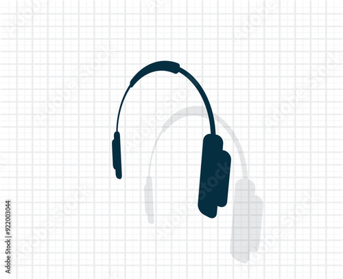 Vector dark color icon with shadow on light checkered background