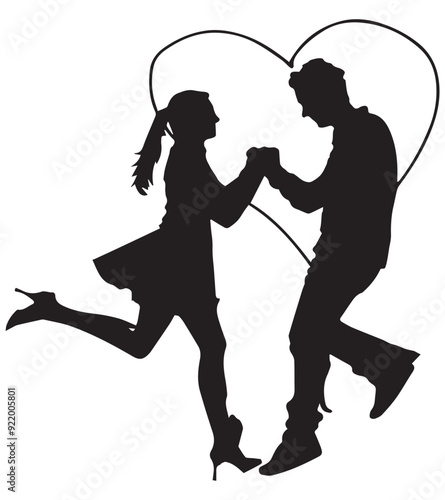 Valentine Couple Vector Love Design