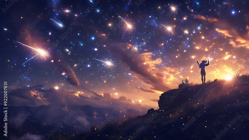 Fototapeta premium Magical shooting stars 