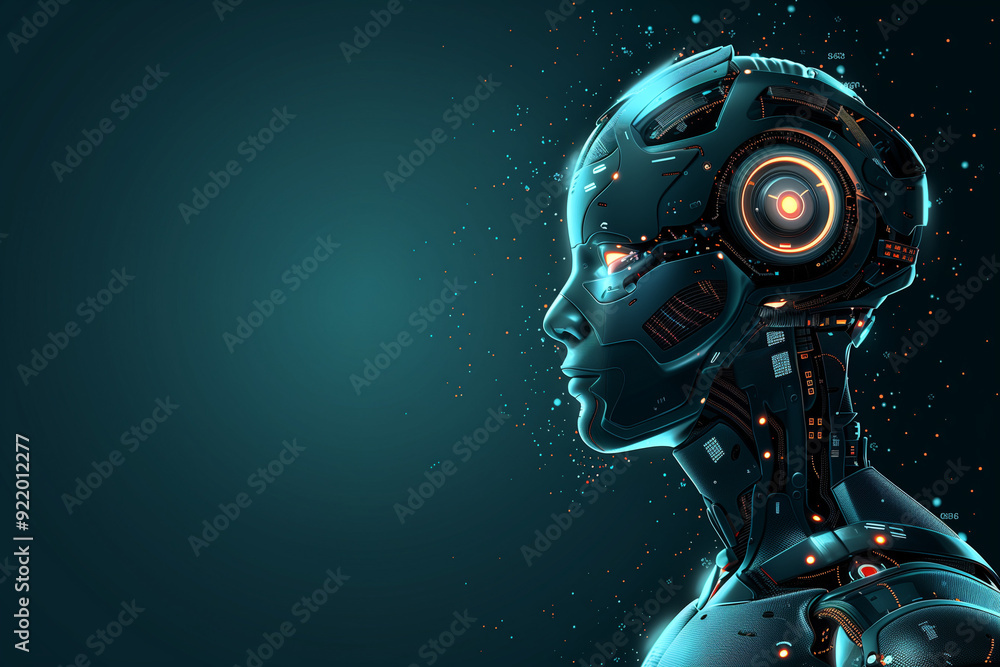 Abstract Virtual AI Brain Concept Background Abstract Virtual AI Brain Concept Background