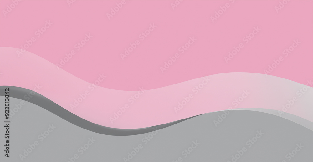 Fototapeta premium Elegant pastel pink abstract background with light grey pinkish waves