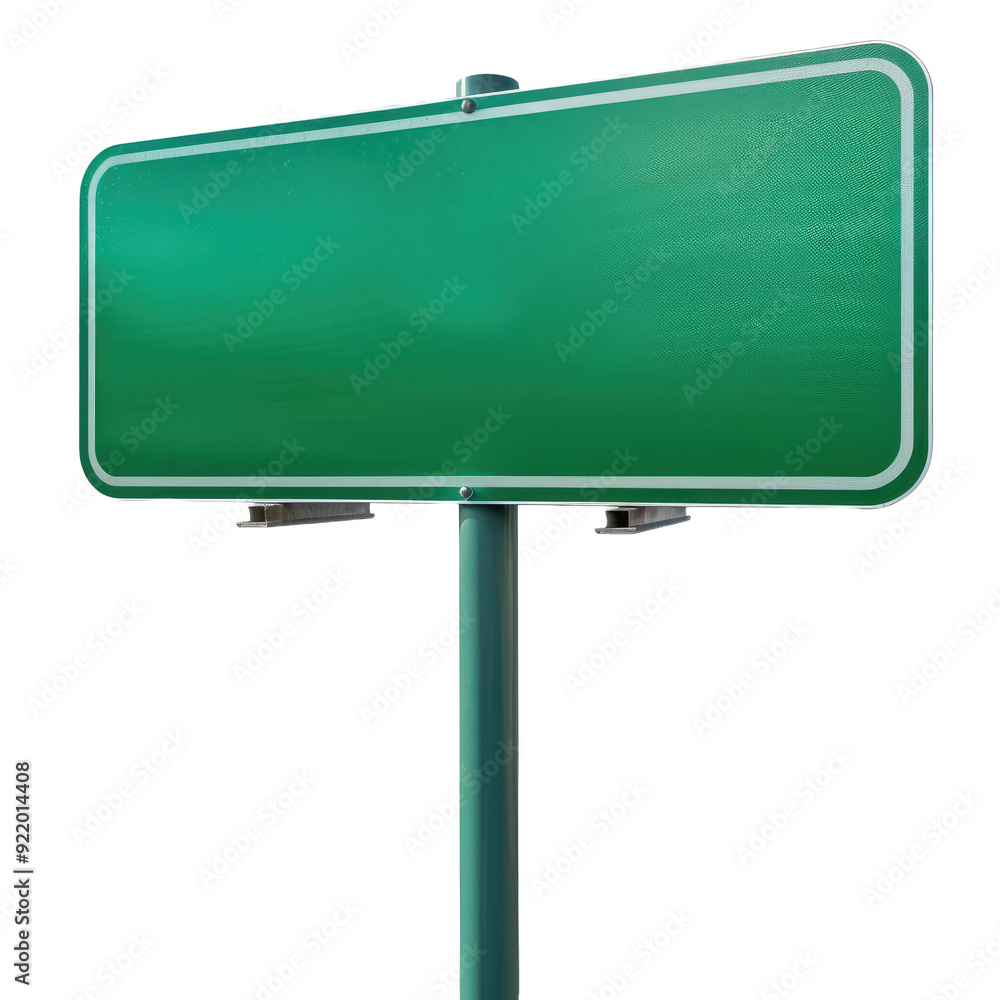 Blank green directional sign isolated on white background Blank green directional sign isolated on white background